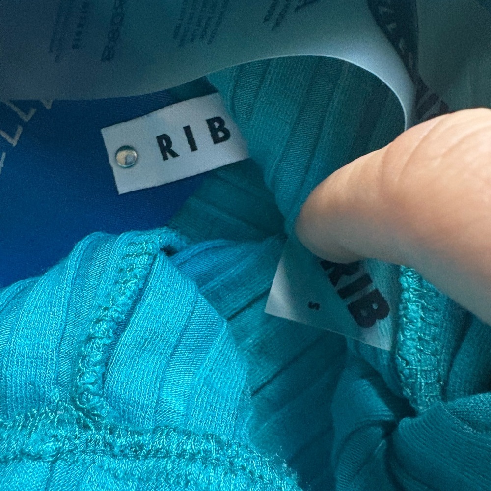 Simon Miller Teal Ribbed Jumpsuit Set - Picture 4 of 4